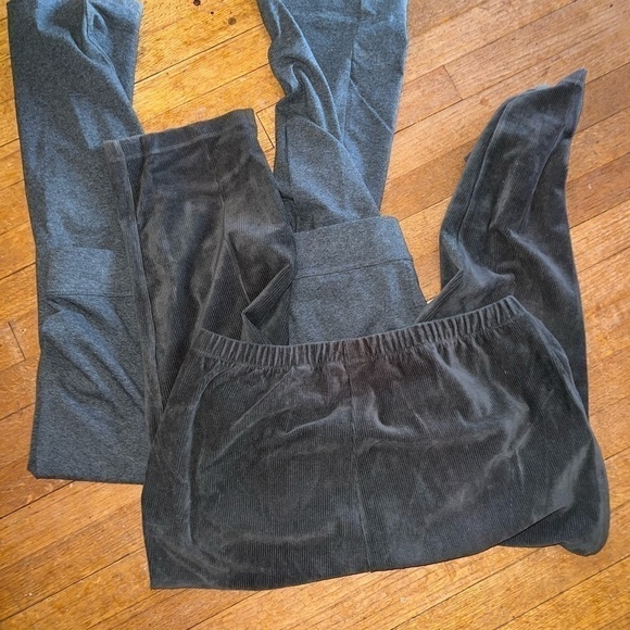 Lands’ End, 2 pair grey pull on pants, one cotton for winter, one corduroy! - Picture 4 of 4